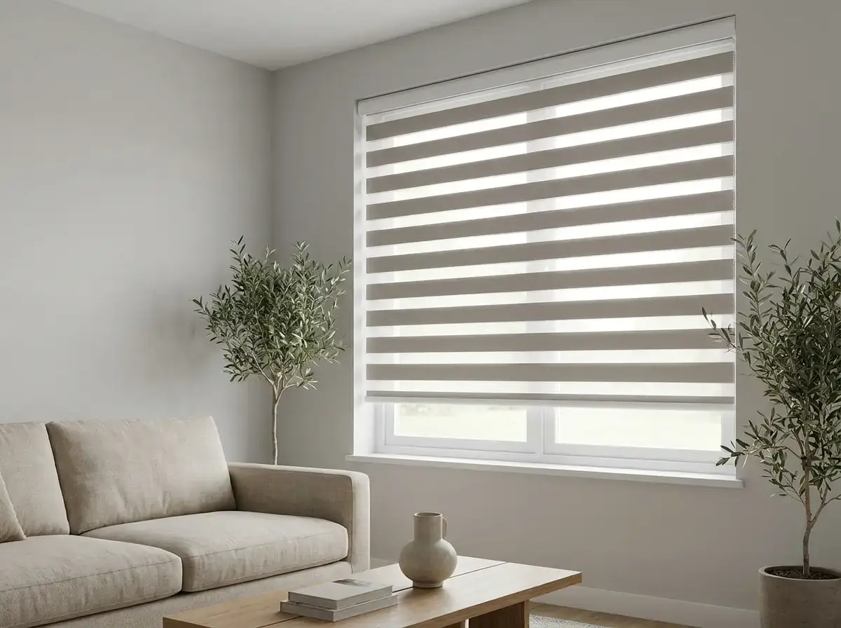 Zebra day-night dual layer blinds