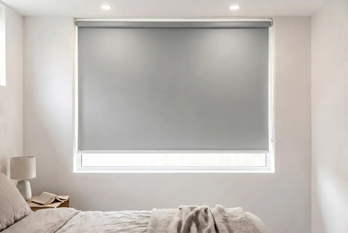 Made-to-measure roller blinds in a modern Auckland living room