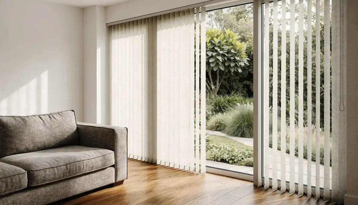Vertical blinds for sliding doors